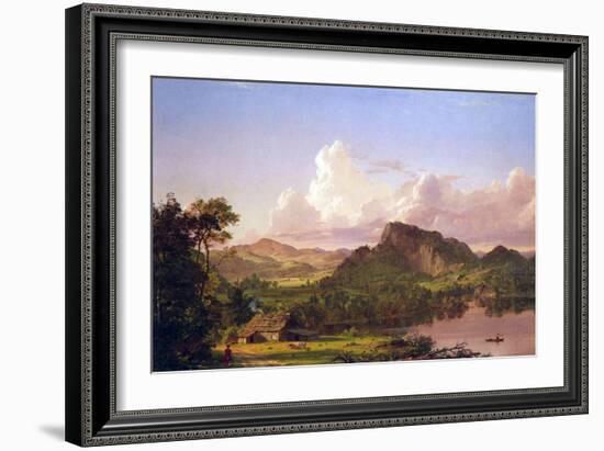 At Home on the Lake-Frederic Edwin Church-Framed Art Print