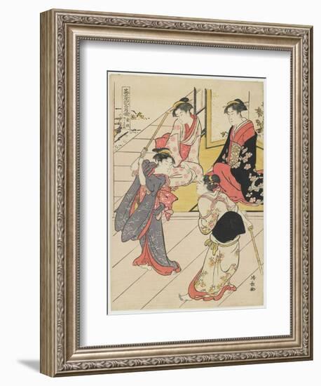 At Jo Etsu's Mansion, 1785-Torii Kiyonaga-Framed Giclee Print