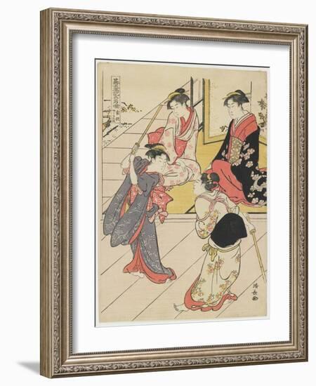 At Jo Etsu's Mansion, 1785-Torii Kiyonaga-Framed Giclee Print