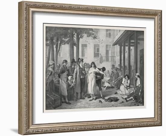 At la Salpetriere Paris Philippe Pinel Orders the Manacles Removed from the Mental Patients-Tony Robert-fleury-Framed Art Print