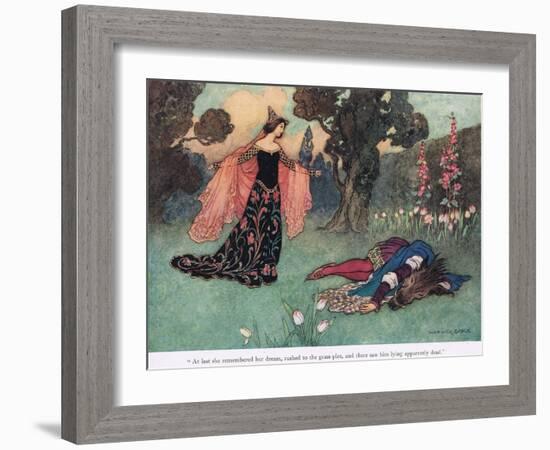 At Last She Remembered Her Dream-Warwick Goble-Framed Giclee Print