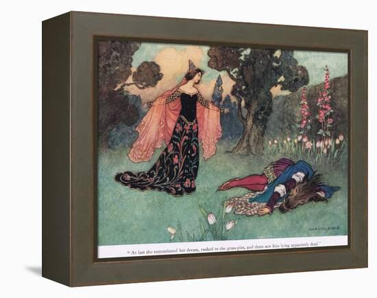 At Last She Remembered Her Dream-Warwick Goble-Framed Premier Image Canvas