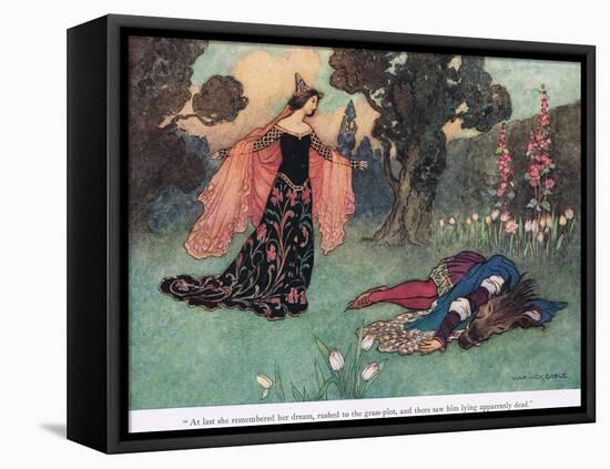 At Last She Remembered Her Dream-Warwick Goble-Framed Premier Image Canvas