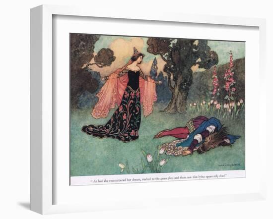 At Last She Remembered-Warwick Goble-Framed Giclee Print