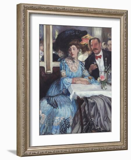 At Mouquin's, 1905-William Glackens-Framed Giclee Print