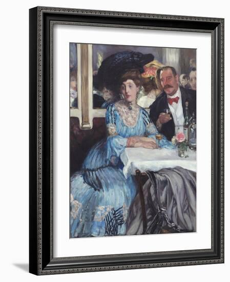 At Mouquin's, 1905-William Glackens-Framed Giclee Print