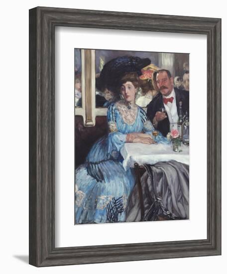 At Mouquin's, 1905-William Glackens-Framed Giclee Print