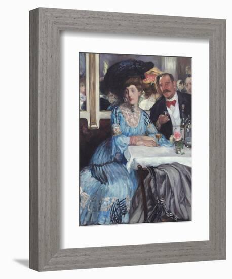 At Mouquin's, 1905-William Glackens-Framed Giclee Print