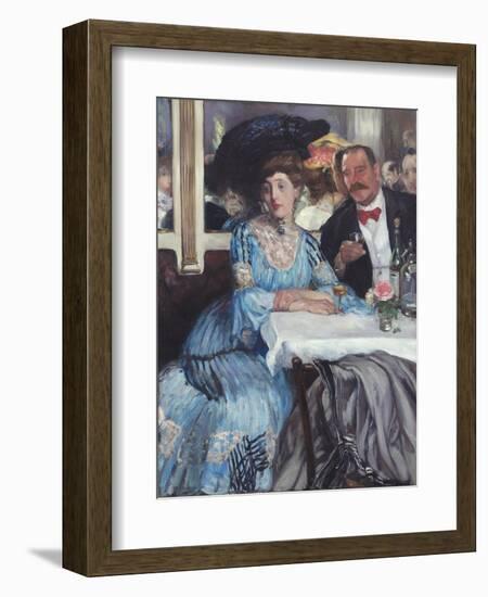 At Mouquin's, 1905-William Glackens-Framed Giclee Print