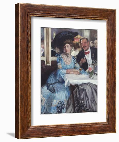 At Mouquin's, 1905-William Glackens-Framed Giclee Print