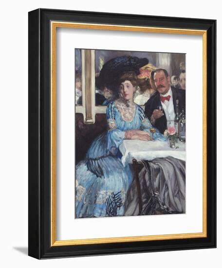 At Mouquin's, 1905-William Glackens-Framed Giclee Print