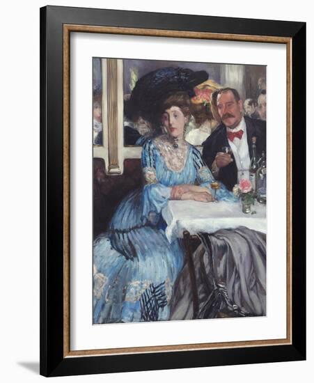 At Mouquin's, 1905-William Glackens-Framed Giclee Print