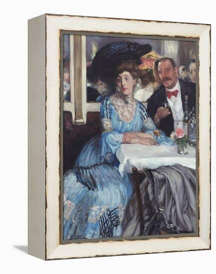 At Mouquin's, 1905-William Glackens-Framed Premier Image Canvas