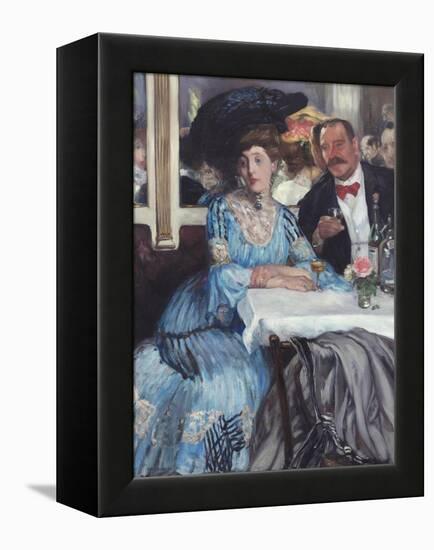 At Mouquin's, 1905-William Glackens-Framed Premier Image Canvas