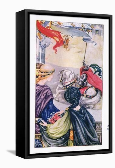 At Once the Fight Began-Anne Anderson-Framed Premier Image Canvas