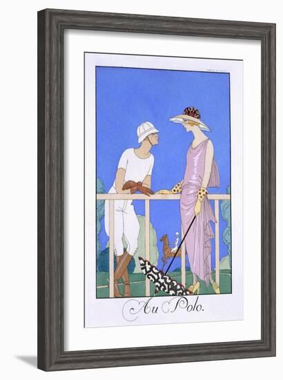 At Polo, 1920-29-Georges Barbier-Framed Giclee Print