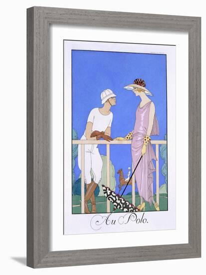 At Polo, 1920-29-Georges Barbier-Framed Giclee Print