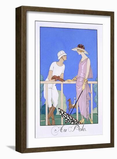 At Polo, 1920-29-Georges Barbier-Framed Giclee Print