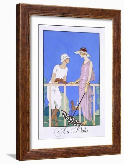 At Polo, 1920-29-Georges Barbier-Framed Giclee Print