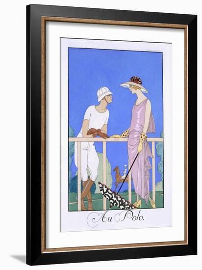 At Polo, 1920-29-Georges Barbier-Framed Giclee Print