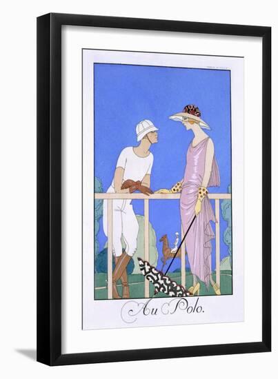 At Polo, 1920-29-Georges Barbier-Framed Giclee Print