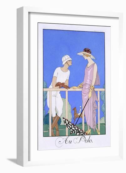 At Polo, 1920-29-Georges Barbier-Framed Giclee Print