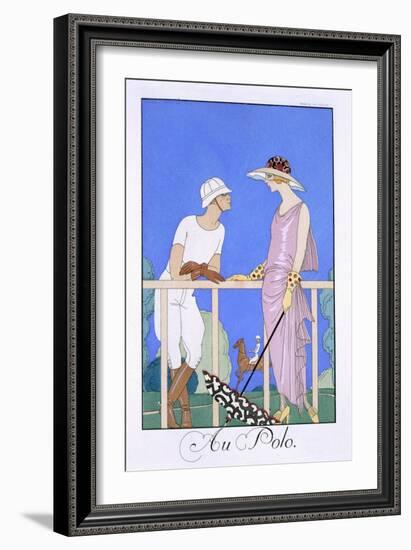 At Polo, 1920-29-Georges Barbier-Framed Giclee Print