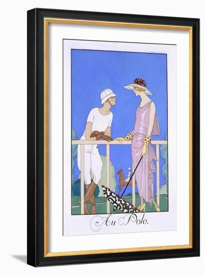 At Polo, 1920-29-Georges Barbier-Framed Giclee Print