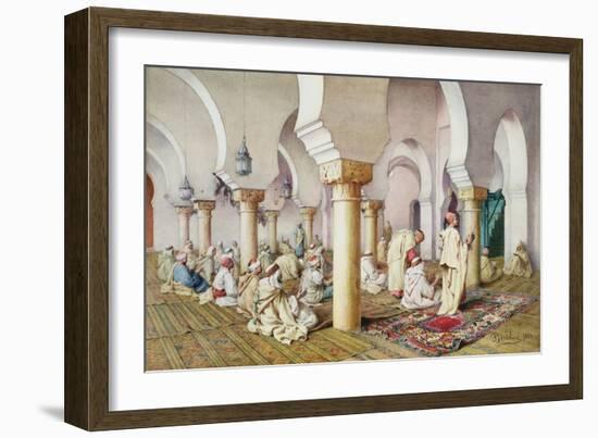 At Prayer in the Mosque, 1884-Filipo Or Frederico Bartolini-Framed Giclee Print