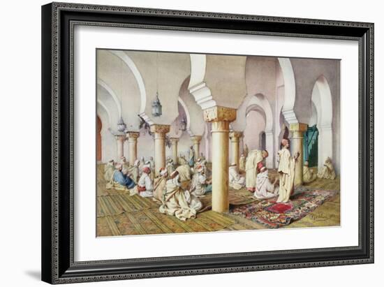 At Prayer in the Mosque, 1884-Filipo Or Frederico Bartolini-Framed Giclee Print