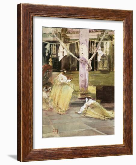 At Prayer, Temple Interior, C.1891-Robert Frederick Blum-Framed Giclee Print