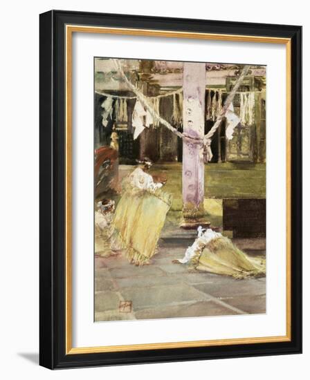 At Prayer, Temple Interior, C.1891-Robert Frederick Blum-Framed Giclee Print