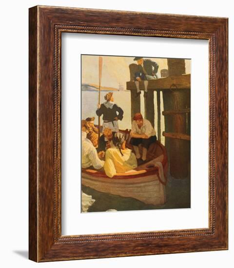 At Queen's Ferry, Kidnapped-Newell Convers Wyeth-Framed Premium Giclee Print