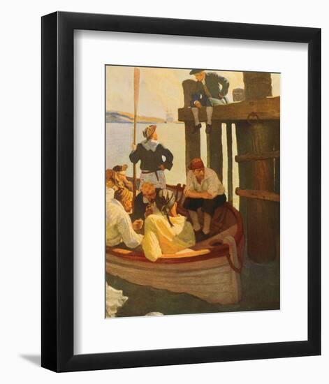 At Queen's Ferry, Kidnapped-Newell Convers Wyeth-Framed Premium Giclee Print