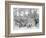 At Rugby School a Crowd of Schoolboys Run after the Ball at Rugby-Walter Thomas-Framed Photographic Print