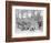 At Rugby School a Crowd of Schoolboys Run after the Ball at Rugby-Walter Thomas-Framed Photographic Print