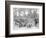 At Rugby School a Crowd of Schoolboys Run after the Ball at Rugby-Walter Thomas-Framed Photographic Print