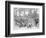 At Rugby School a Crowd of Schoolboys Run after the Ball at Rugby-Walter Thomas-Framed Photographic Print