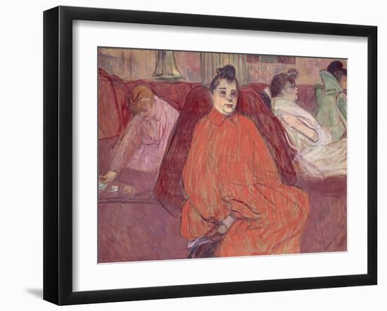 At Salon, Sofa, 1893-Henri de Toulouse-Lautrec-Framed Giclee Print