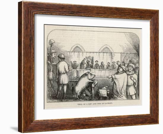 At Savigny France a Sow is Found Guilty of Killing a Child-null-Framed Art Print