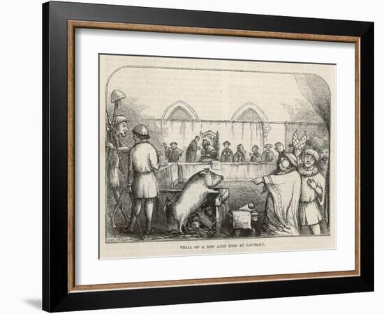 At Savigny France a Sow is Found Guilty of Killing a Child-null-Framed Art Print