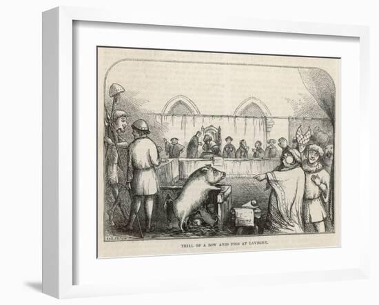 At Savigny France a Sow is Found Guilty of Killing a Child-null-Framed Art Print