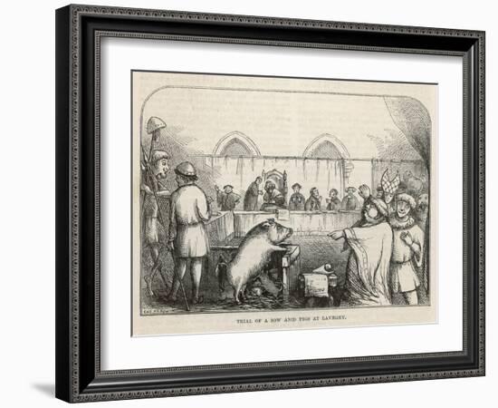 At Savigny France a Sow is Found Guilty of Killing a Child-null-Framed Art Print