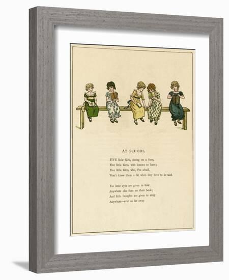 At School-Kate Greenaway-Framed Art Print