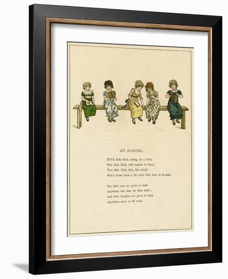 At School-Kate Greenaway-Framed Art Print