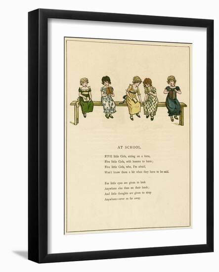 At School-Kate Greenaway-Framed Art Print