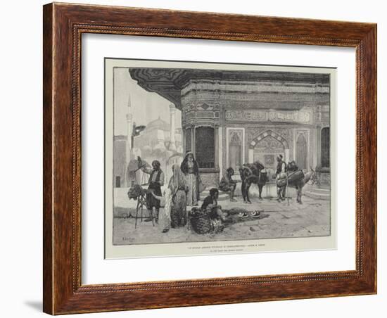 At Sultan Ahmed's Fountain in Constantinople-Rudolphe Ernst-Framed Giclee Print