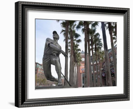 At&T Baseball Park, Statue of Baseball Player Willie Mays Jr., Soma, San Francisco, California, Usa-Walter Bibikow-Framed Photographic Print