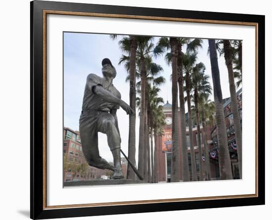 At&T Baseball Park, Statue of Baseball Player Willie Mays Jr., Soma, San Francisco, California, Usa-Walter Bibikow-Framed Photographic Print