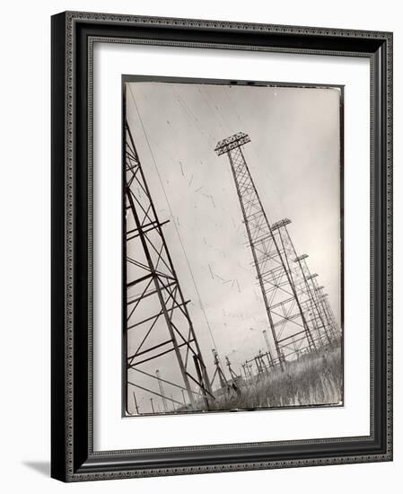AT&T Long Line Towers That Connect to South America Spreading Out Across the State-Margaret Bourke-White-Framed Photographic Print